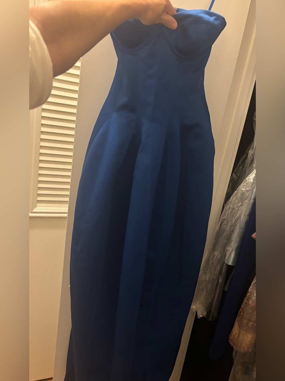 BCBGMaxAzria Strapless Dress in Deep Blue